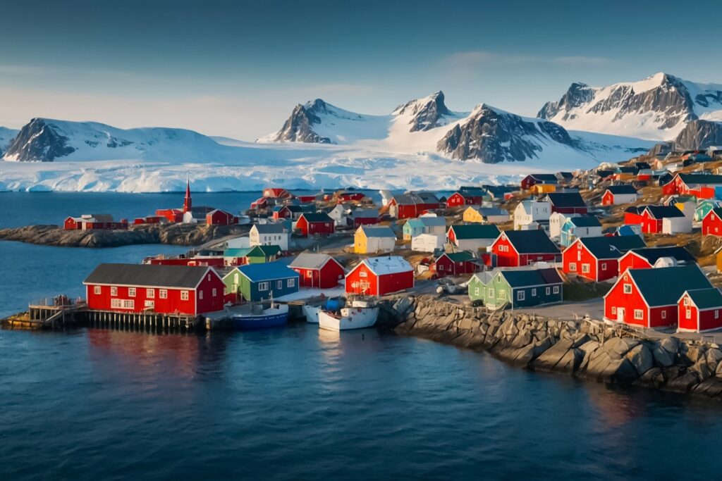 Stunning landscape Nuuk the capital of Greenland