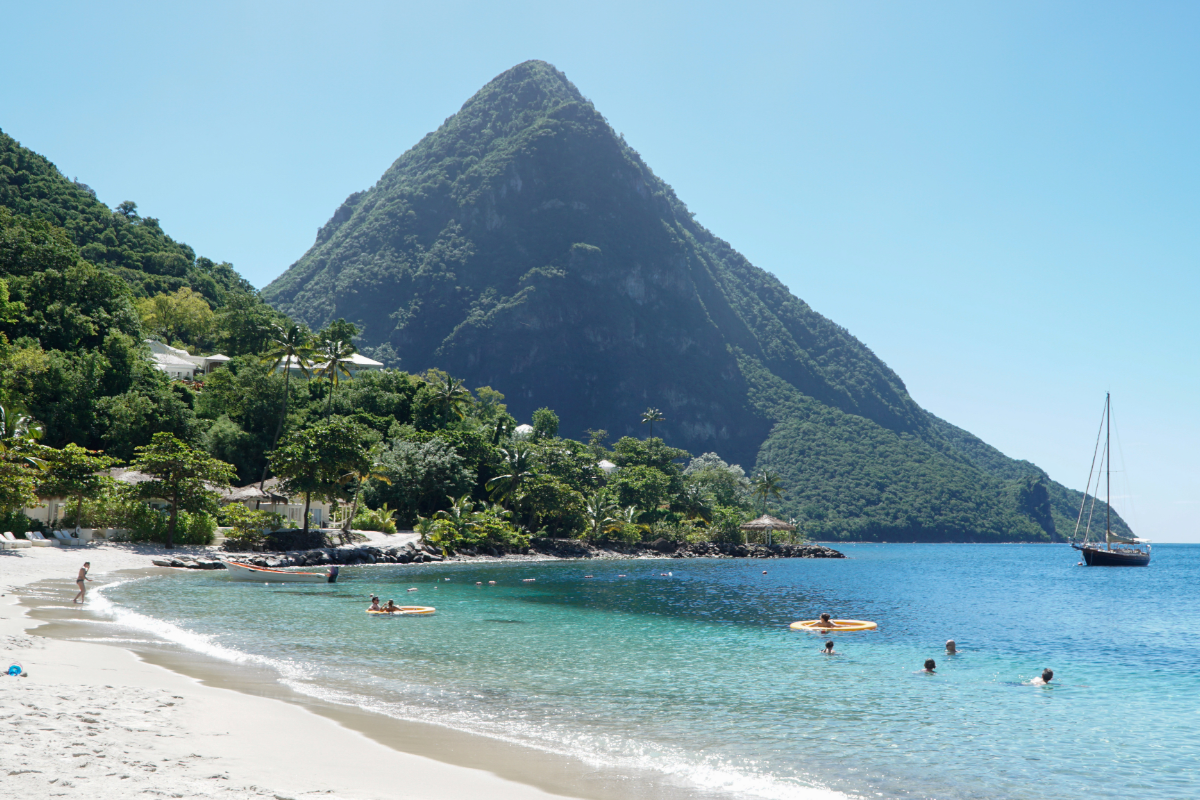 Saint Lucia Island in the Caribbean Sea