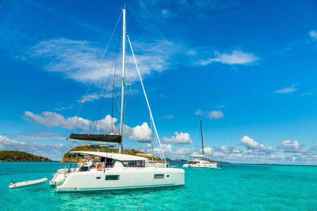 sunset catamaran sail in St. Lucia
